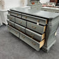 Gorgeous carved dark gray Bombay like dresser