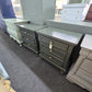 Green lacquered pair of nightstands