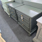 Green lacquered pair of nightstands