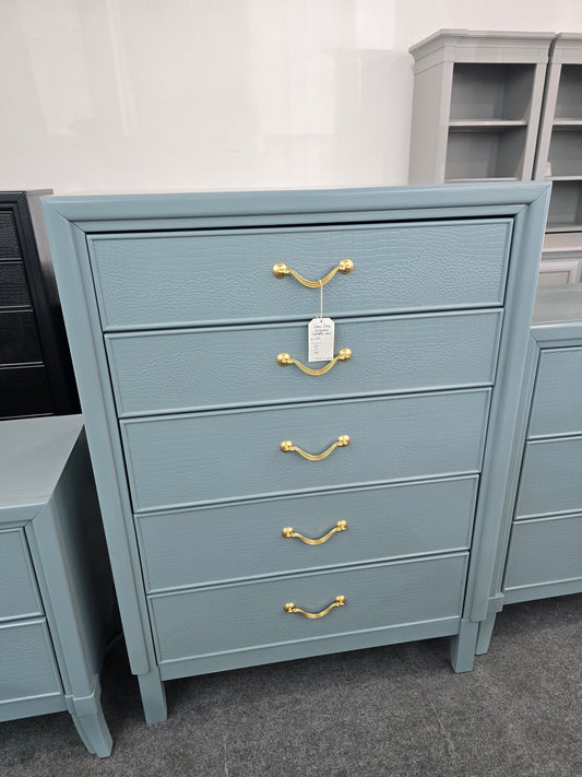 Simons green gray lacquered chest