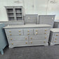 7 drawers gray long dresser
