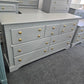 7 drawers gray long dresser