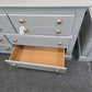 7 drawers gray long dresser