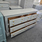7 drawers gray long dresser