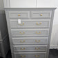7 drawers tall gray chest