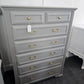 7 drawers tall gray chest