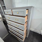 7 drawers tall gray chest