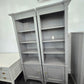 Dark gray pair of bookshelves