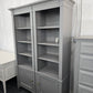 Dark gray pair of bookshelves
