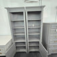 Dark gray pair of bookshelves
