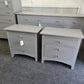 Classic dark gray pair of nightstands