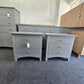 Classic dark gray pair of nightstands