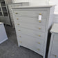 Classic dark gray 5 drawers chest