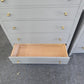 Classic dark gray 5 drawers chest