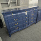 Naval lacquered 15 drawers dresser