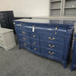 Naval lacquered 15 drawers dresser