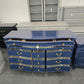 Naval lacquered 15 drawers dresser