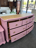 Gorgeous pink 7 drawers dresser