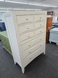 10 drawers tall white chest