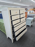 10 drawers tall white chest