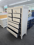 10 drawers tall white chest