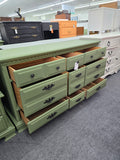 Bassett matte green dresser