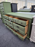 Bassett matte green dresser