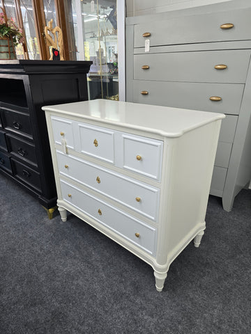 3 drawers lacquered 2 tone dresser