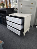 3 drawers lacquered 2 tone dresser