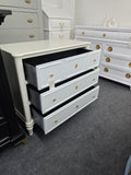 3 drawers lacquered 2 tone dresser