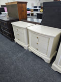 Pair of cream nightstands