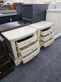 Pair of cream nightstands