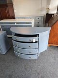 Demi lune blue dresser