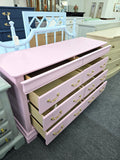 8 drawers pink dresser