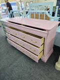 8 drawers pink dresser