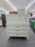 White lacquer gloss mcm chest