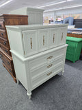 White lacquer gloss mcm chest