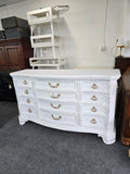 Gorgeous carved white Distressed dresser