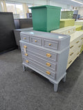 Narrow lacquer blue chest