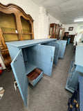 Henredon blue cabinet