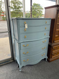 Solid wood French provincial blue chest