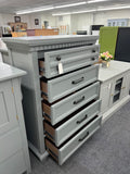 5 drawers dark gray chest