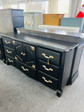 Solid wood black dresser