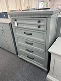 5 drawers dark gray chest