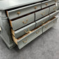 Gorgeous carved dark gray Bombay like dresser