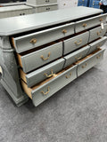 Gorgeous carved dark gray Bombay like dresser