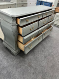 Gorgeous carved dark gray Bombay like dresser