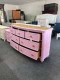 Gorgeous pink 7 drawers dresser