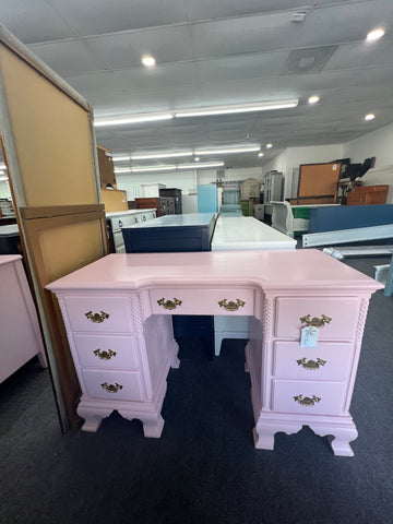 Solid wood pink vanity