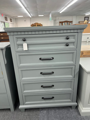 5 drawers dark gray chest